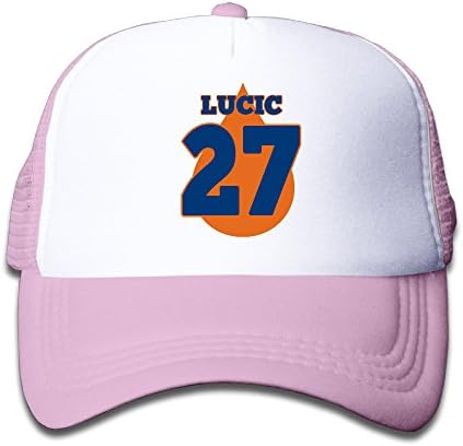 LINNA Kids Boy's & Girl's Edmonton #27 Ice Hockey Player Cotton Hats Cross-country Snapback For Outdoor Sports Pink.