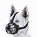 wintchuk Soft Silicone Basket Dog Muzzle Mouth Cover with Nylon and Reflective Neck Straps for Small, Medium and Large Dogs, Anti Barking, Biting, Chewing Licking, Adjustable(2, Black)