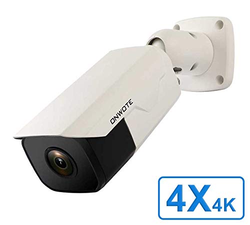 ã€Onvif H.265ã€‘ ONWOTE UltraHD 4K 8MP 4X Optical Zoom IP PoE Security Camera Outdoor, 3840x 2160 8.51 Megapixels, 200ft Night Vision, Motorized Varifocal Lens 30Â°-120Â° View Angle, IP66 Weatherproof