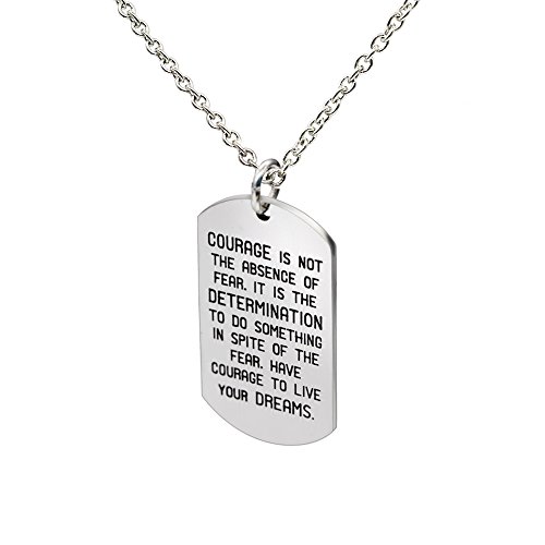Lauhonmin pendant necklace courage is not the absence o…