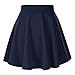 Urban CoCo Women's Basic Versatile Stretchy Flared Casual Mini Skater Skirt (X-Large, Navy Blue)