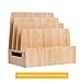 MobileVision Bamboo Charging Station & Multi Device Organizer Slim Version w/USB Charging Strip Included for Smartphones, Tablets, and Laptops