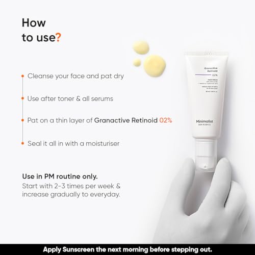 Minimalist 2% Retinoid Anti Aging Cream for Wrinkles & Fine Lines, 30 ml | Super Light Night Face Cream (Emulsion) for Women & Men