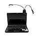 Exlight 4 LED Booking Reading Light Lamp with 2 Flexible Arms, Clip Stand and 4 Levels of Brightness