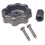 Danco 10006P Outdoor Faucet Water Spigot Hose Bibb Round Wheel Handle Replacement 2 Pack, 2-Pack, Metallic