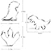 Dinosaur Cookie Cutter Set - 10 Pcs - Brontosaurus,Camarasaurus,Stegosaurus,T-Rex,Triceratops,Pterodactyl and Dinosaur Footprint Cookie Cutter mold for Kids Birthday and Dinosaur Party Supplies Favors