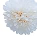 Dress My Cupcake 14" Ivory Cream Tissue Paper Pom Poms, Set of 4 - Ivory Party Decorations, Cream Party Supplies