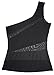 Womens Mesh Off Shoulder Cut Out Slim Fitted Party Clubwear Top,Black