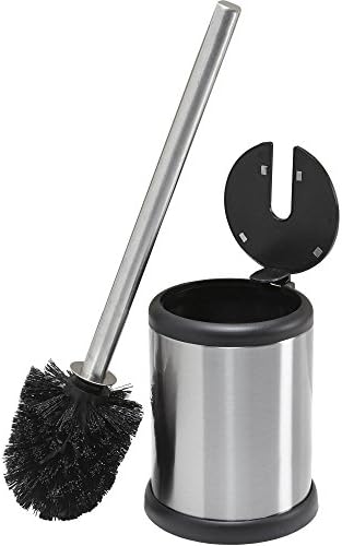 Fingerprint-proof Stainless Steel Toilet Brush with Closing Lid Diameter 11.5 cm x 39 cm