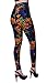 VIV Collection One Size Print Fashion Leggings, Bengal Splash