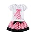 Mud Kingdom Toddler Girl Birthday Four Year Skirt Outfit Pink
