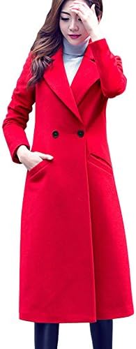 URIBAKY Womens Fashion Autumn Winter Long Woolen Coat Overcoat Parka Outwear Cardigan