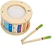 Hape Small Wooden Handheld Mr. Tambourine Early Melodies Kid Toy Musical Instrument with 3 Cymbal Pairs for Preschool Toddlers