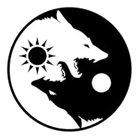 OTA STICKER Large Size YIN YANG Wolf Black White Decal Symbol for CAR Window Truck Motorcycle Chopper Van SUV PPV Scrapbook Cell Phone CASING Laptop Door Helmet Luggage