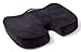 Chesna Coccyx Seat Cushion Premium Comfort Foam Pillow for Back Support, Tailbone and Sciatica Pain Relief - Non-Slip Bottom, Washable Cover and Handle for Travel and Portability - Black