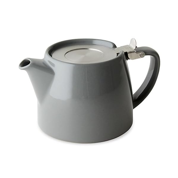 FORLIFE Stump Teapot with SLS Lid and Infuser, 18Ounce, Gray The