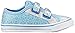 Disney Frozen Elsa and Anna Hook-and-Loop Sneaker, Blue/Silver, 10 M US Toddler