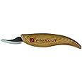 FLEXCUT Pelican Knife, High Carbon Steel Blade, 1-5/8 inch Bevel Length, Ash Hardwood Handle, (KN18)