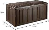Keter Glenwood 390L Outdoor Storage Box Brown 60% Recycled All Weather view 9