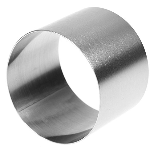 3 Pcs Stainless Steel Mini Round Food Pastry Ring Mousse Cake Mold, Surface Brushed Treatment, Durable, Anti-Fingerprints, Wear-resistant, 2 Inch Diameter, 1.5 Inch Height
