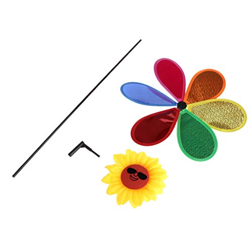 Lvyuanda Single Layer Colorful Wheel Wind Spinner Windmill - Outdoor Lawn Decor Your Yard and Garden