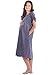 Designer Hospital Maternity Gown (L/XL, Navy Polka Dot)