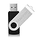 Maxonor 128GB USB 2.0 Flash Drive Metal Swivel Pen Drive Memory Stick Thumb Drives (128GB, Black)