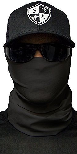 SA CO Official TACTICAL BLACK Face Shield, Perfect for All Outdoor Activities, Protects Face Against the Elements