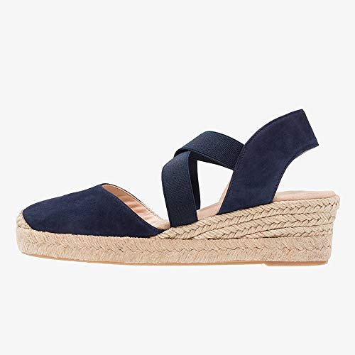 image for Nailyhome Womens Espadrilles Platform Wedge Sandals Elastic Crisscross