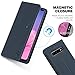 Galaxy S10+ Plus Case, SHIELDON Genuine Leather Galaxy Wallet Case Folio Cover Kickstand with Credit Card Slots Full Protection Magnetic Case Compatible with Galaxy S10 Plus (6.4 Inch) - Dark Blue