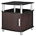 Ameriwood Home Carson End Table with Storage, Cherry/Black