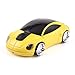 HDE 2.4GHz Sports Car Shape Wireless Ergonomic Optical Mouse with Adjustable DPI (Spider Yellow)