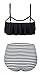 UniSweet Womens High Waisted Bikini Set Flounce Chic Two Piece Swimwear (FBA)