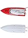 SZJJX RC Boat Remote Control Racing Boat High Speed Electric 4 Channels for Pools, Lakes and Outdoor Adventure JX802 Red