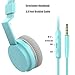 On Ear Headphones, Marvotek Kids Headphones with Microphone Wired Stereo Headphones Music Sky Blue