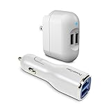 PowerGen White 2.4-Amp (12 Watt) Car and Wall Charger Combo Pack