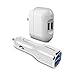 PowerGen White 2.4-Amp (12 Watt) Car and Wall Charger Combo Pack