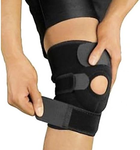 Neoprene Patella Black Elastic Knee Brace Fastener Support Guard Gym Sport