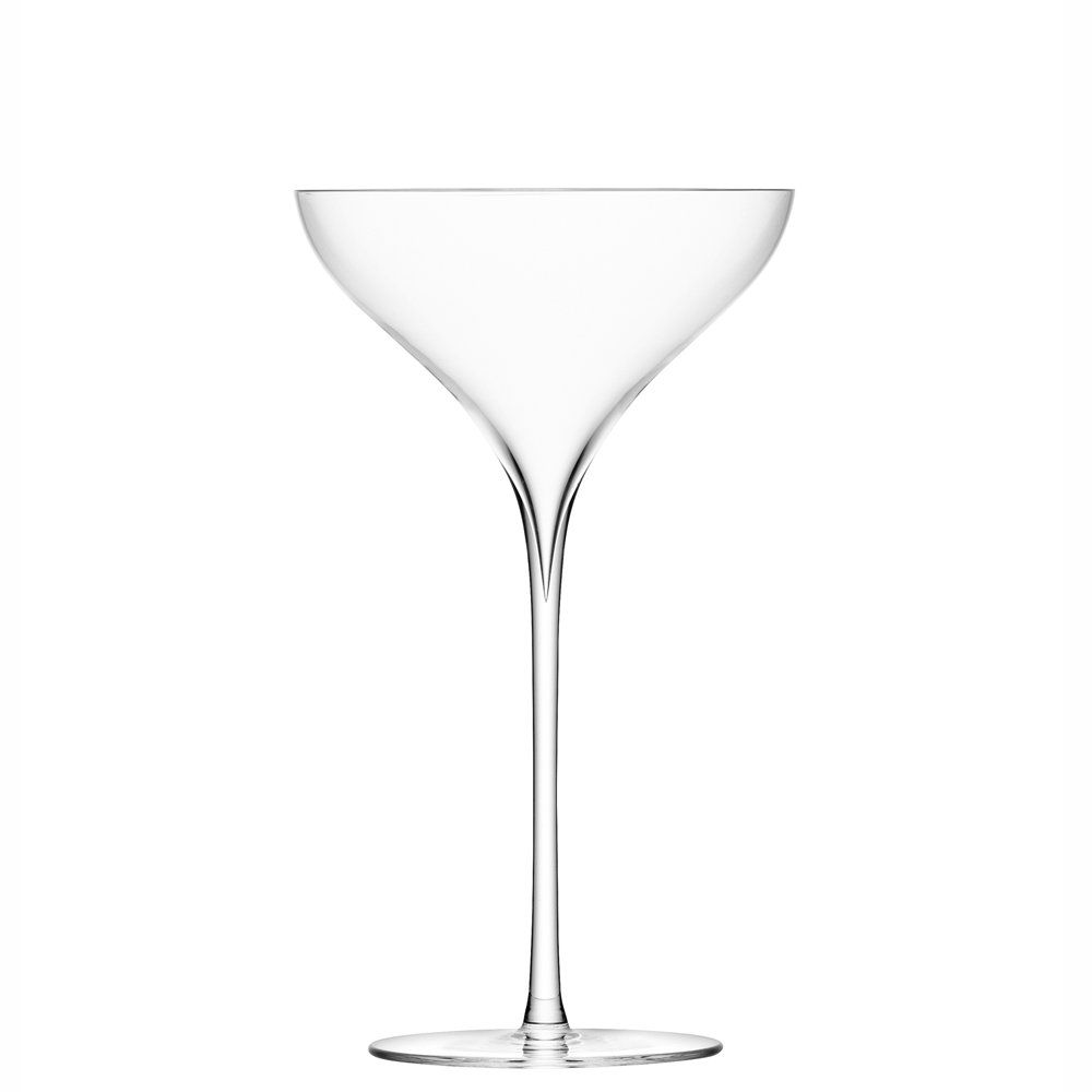 LSA International Savoy Champagne Saucer 250ml Clear | Set of 2 | Mouthblown & Handmade Glass | SA06