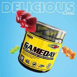 Man Sports Game Day Pre Workout Energy Powder, Rainbow Sherbet, 510 Gram, 30 Serving - Thumbnail 6