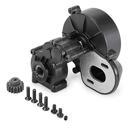 1/10 RC Car Truck Assembled Complete Center Gearbox Transmission Gearbox with Metal Motor Gear for Axial SCX10 SCX10 ii D90 90046 90047 RC Crawler Car,Plastic