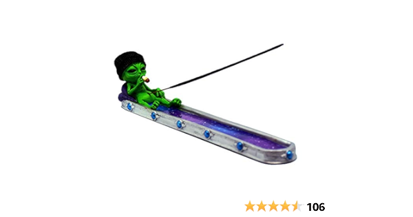 Amazon Com Fantasy Gifts Stoner Alien In Galaxy Incense Burner 10 Home Kitchen
