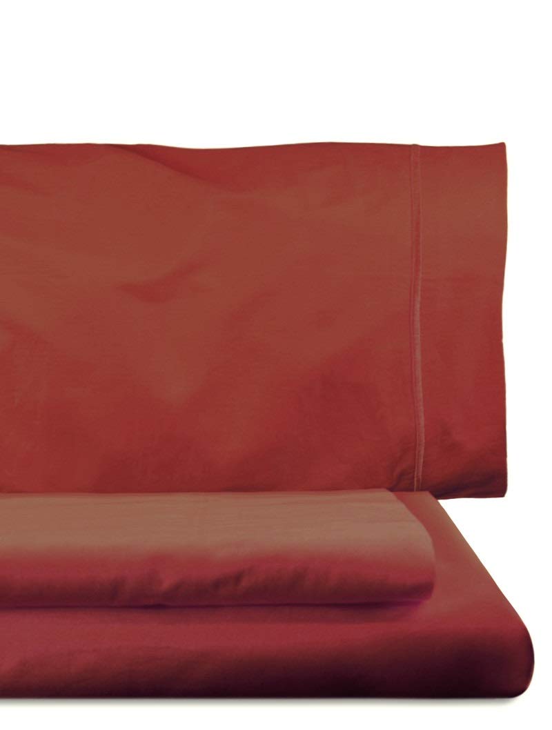 Lasa Royal - Set of duvet cover, 190 x 260 cm, fitted sheet, 108 x 200 cm, pillow case, 45 x 130 cm, bordeaux color