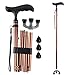 Folding Walking Cane for Men & Women, Ranger5 Pivoting Base Aluminum Alloy Adjustable Sticks
