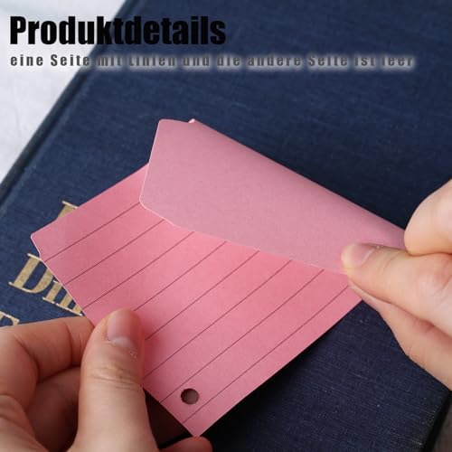 Koogel 560 Stücke Bunt Lernkarten Karteikarte, Linierte Karteikarten mit Haftnotizen Tabs Blanko Karteikarten mit Ring Vokabelkarten für Lernen Büro Schule Zuhause