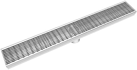 BRONSTARZ Wedge Wire Grate Linear Shower Drain Shower Trench Drain Floor Drain (24 Inch)