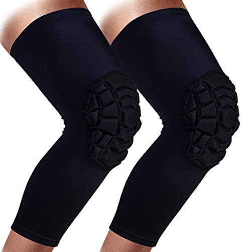 Clockwise Knee Pads for Basketball & All Contact Sports,Kids,Youth and Adult Size, Breathable Honeycomb EVA Compression Guard 1PAIR