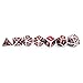 Haxtec Metal Dice Set D&D Red Silver DND Dice Set for Dungeons and Dragons RPG Games Leather Dice Bag DND Gifts-Glossy Enamel Dice (Silver Red)