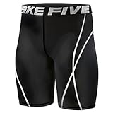 New 022 Skin Tights Compression Base Layer Black Running Short Pants Mens