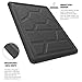 Poetic Rugged Protective Silicone Case Corner/Bumper Protection Grip Sound-Amplification Bottom Air Vents with Apple Pencil Holder for iPad Pro 12.9, Black